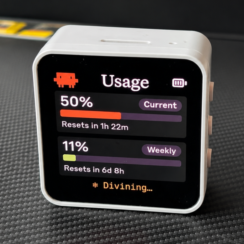 Clawdmeter turns your Claude Code usage stats into a tiny desktop dashboard