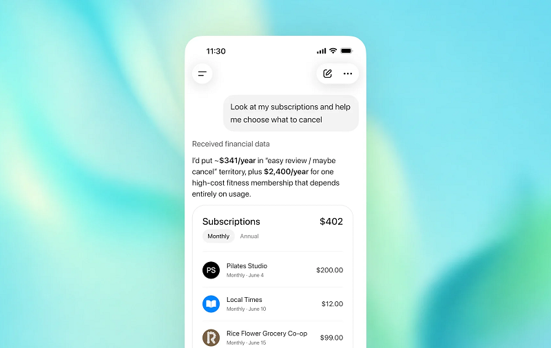 OpenAI previews personal finance features in ChatGPT Pro