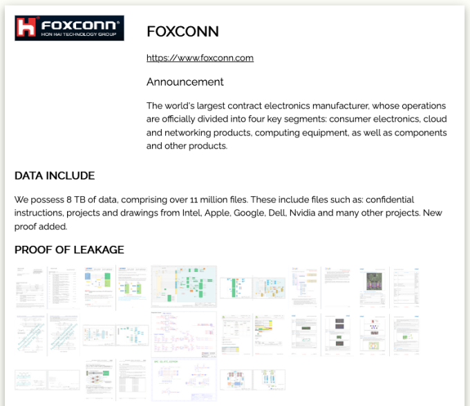 Foxconn Confirms Ransomware Attack Impacting Global Tech Supply Chain